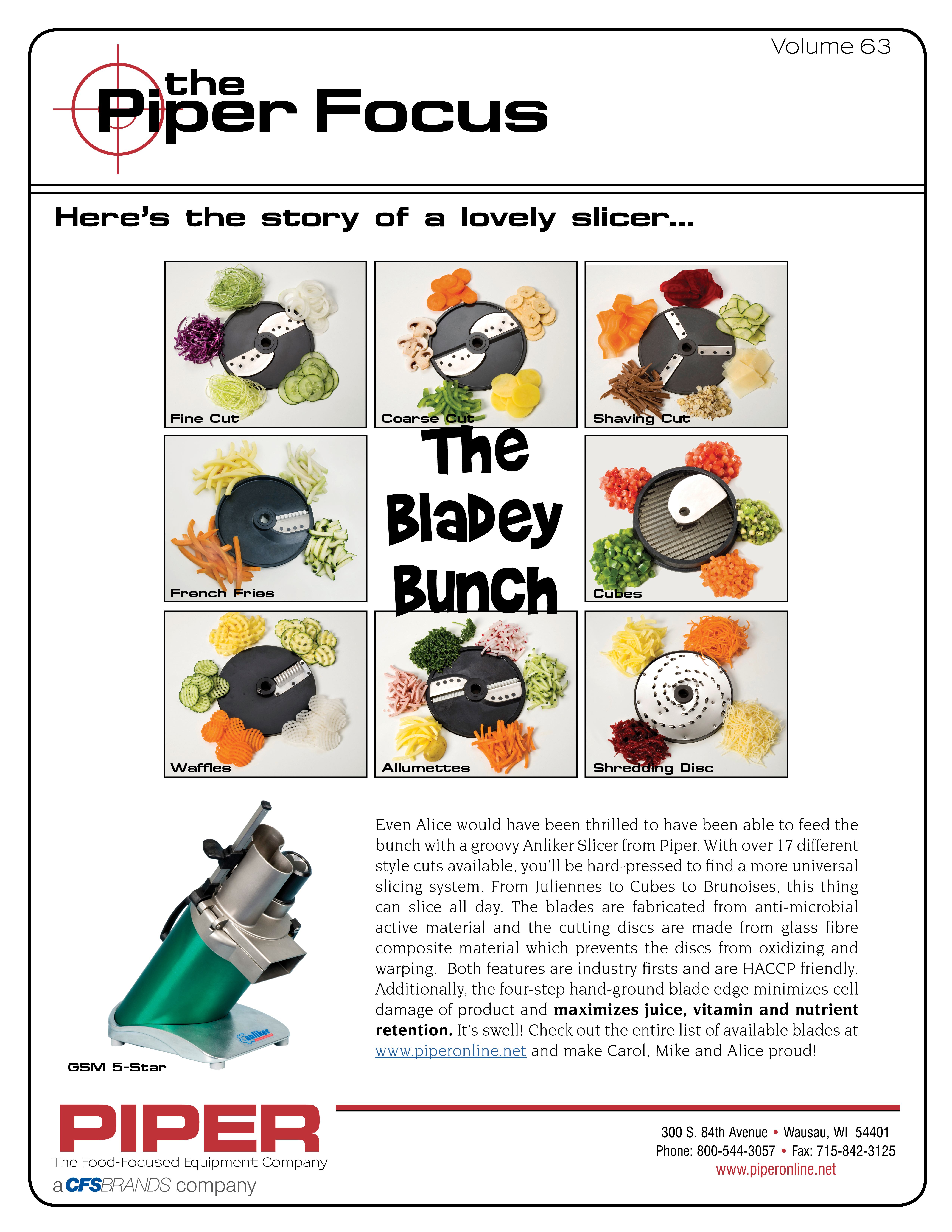 Piper Focus Vol. 63 - Slicer Blades